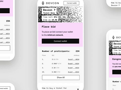 Devcon VII - Mobile UI animation blockchain branding conference cryptocurrency dashboard design devcon graphic design illustration logo mobile design mobile ui ui ux vector