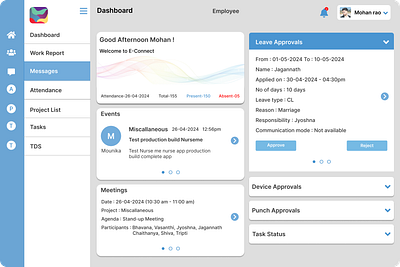 Sophisticated Web Application Dashboard for a Manager app design typography ui ux