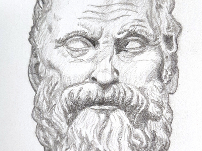 Diogenes handmade illustration pencil