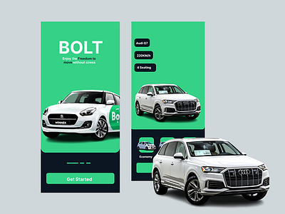 Bolt App interface redesign app branding ui ux