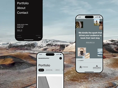 Wandergates — Responsive art direction design hospitality hotels media minimalistic mobile mobile first photography resorts responsive travel ui ux website