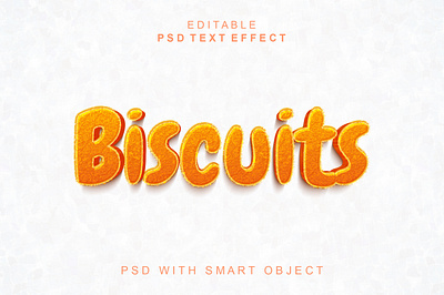 Biscuits 3d Text Effect Template creative font effect font effect