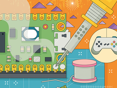 Raspberry Pi Beginners Guide #9 2d artwork breadboard coding colour debugging design gaming graphic design illustration illustrator led physical computing pico raspberry pi soldering technology vector