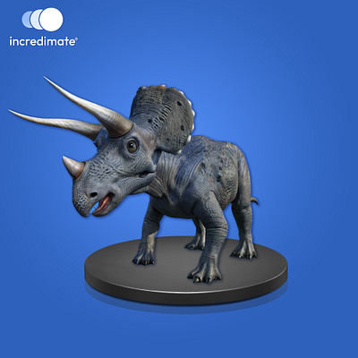 3D model of Triceratops Tyrannosaurus Dinosaur 3d modeling 3dcharacter 3dmodeller branding