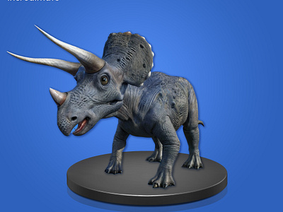 3D model of Triceratops Tyrannosaurus Dinosaur 3d modeling 3dcharacter 3dmodeller branding