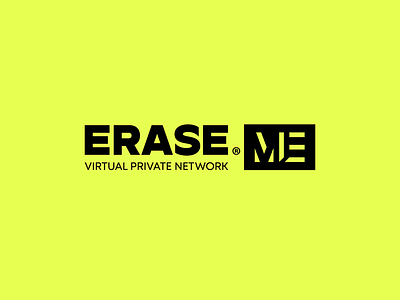 EraseMe VPN (virtual private network) Logo & Branding identity abstract logo branding design graphic design identity logo logo digital logo negative space logo vpn logomaker logotype vector wordmark logo