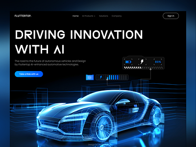 AI Website for Automotive ai ai robotics ai website artificial intelligence auto automated driving system automated vehicles automobile car design car website cars electric cars eps ev fully driveless car hero section machine learning ps sports car vehicle