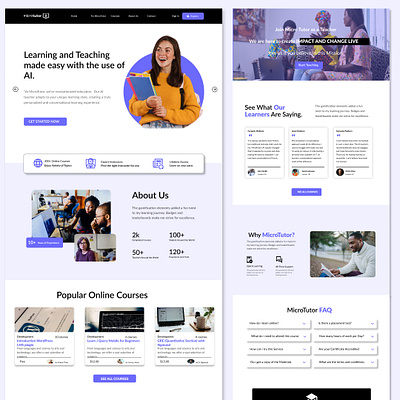Microtutor ai app designer edutech figma product designer ui uxdesign