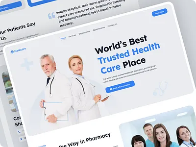 Medical Landing Page for Medicare Website figma healthcare landing page medical ui ux website