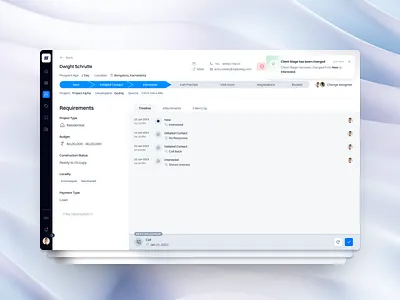 CRM webapp to manage all your real estate leads appdesign crm crmwebpage leadmanagement productdesign realestatesoftware realestatetech uiux webappdesign