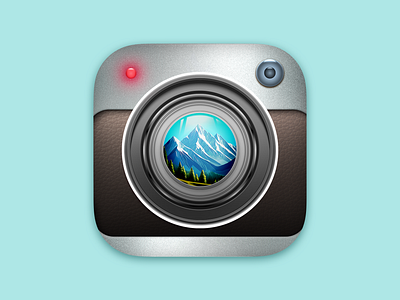 Camera Photo App Icon 3d app icon ios illustration app ios branding graphic design icon