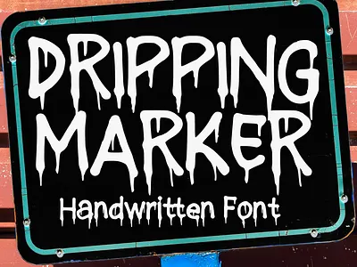 Dripping Marker Font cartoon comic design display font font font design graphic graphic design hand drawn font hand drawn type hand lettering handwritten headline lettering logotype text type design typeface typeface design typography