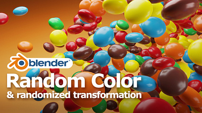 How to make Random Color and Randomize Transform in Blender 3d b3d blender blenderian cgian tutorial