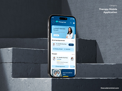 Therapist APP development app branding design logo mobile ui