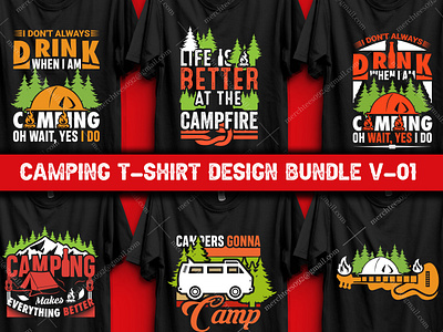 Camping T-Shirt Design Bundle V-01- Camping T-shirt- Camping adventure camping shirt camping t shirt camping t shirt design