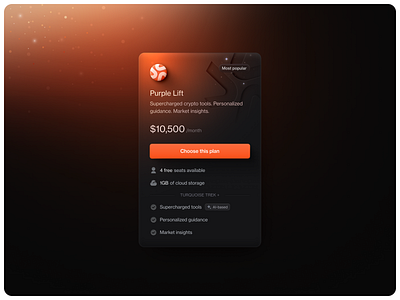 Clarity Lab / Web App / {pricing card} 3d ai app application branding card crypto design fintech glass illustration logo modern pricing shadows ui ui design ux wallet web3