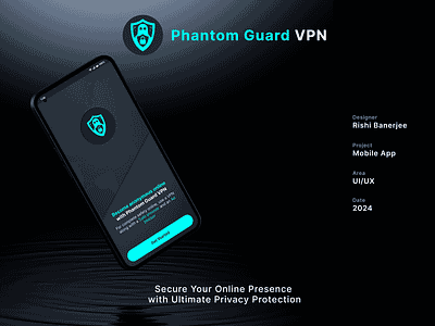 Phantom Guard VPN - Mobile App app dark design system figma graphic design logo ui ux vpn