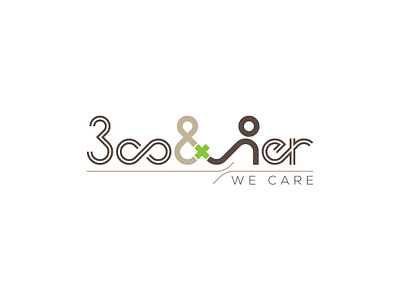300 & VIER branding graphic design logo