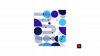 Modern Geometric Design With Circles and Lines 🎊 3d adobe illustrator branding design geomatric geomatric pattren graphic graphic design logo ui ux