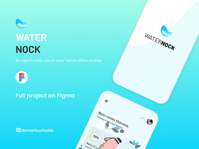 WaterNock - Water reminder app design mobile mobile design ui ui design uxui