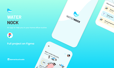 WaterNock - Water reminder app design mobile mobile design ui ui design uxui