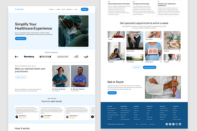 Vitacare - Healthcare App Design branding healthcare ui uxdesign visual design website