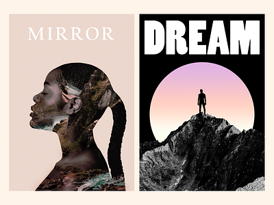 Mirror/Dream digital art graphic design illustration minimal photoshop poster art poster design typography