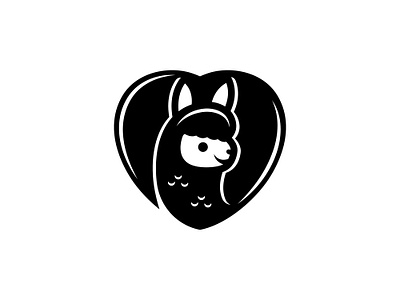 Love Alpaca Logo alpaca and heart logo alpaca logo animal logo branding design graphic design illustration llama logo logo love alpaca logo love pets logo pets logo shelter animal logo vector