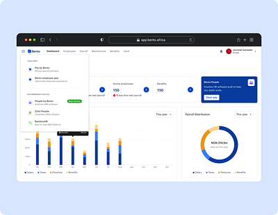 Payroll management software dashboard design ui ux