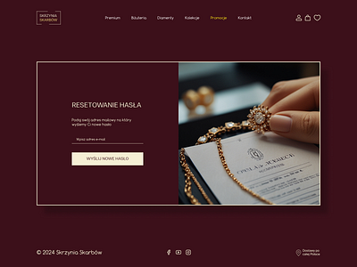 Password reset form for the jewelry website jewelry password reset form ui ux web design website