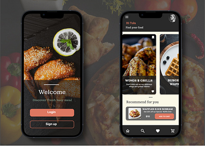 Foodville Ordering App app branding design graphic design illustration mobile ui uidesign ux