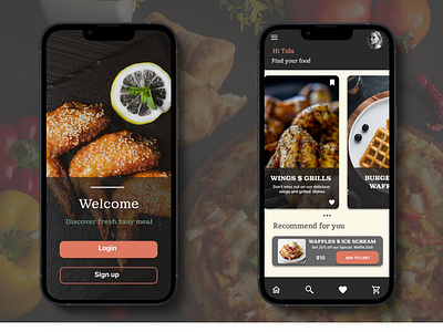 Foodville Ordering App app branding design graphic design illustration mobile ui uidesign ux