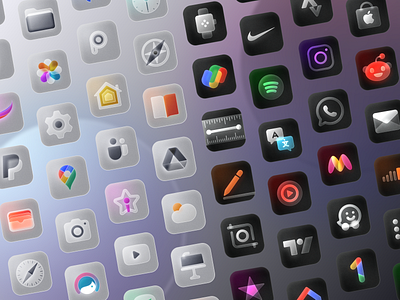 Glint - Glass themed app icons app icons glass icons glassmorphism ios ios icons