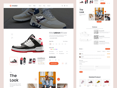 E-commerce Website Product Details e commerce e commerce landign page e commerce website oneline shop product dtails page shoe shop shoe store shoes shoes website shoes landing page