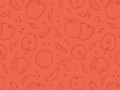 Apple Pattern apple apple illustration art licensing design digital illustration drawing food food art illustration ipad illustration pattern pattern design procreate illustration surface design surface pattern design