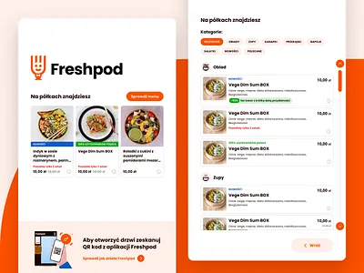 „Freshpod” - touchscreen app app design food touchscreen ui ux uxui vending machine