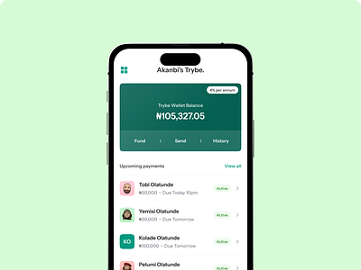 Joint account app for families and loved ones app design ui ux