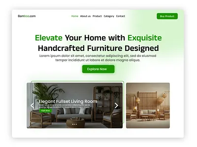 Bamboo | Company Profile | Landing Page | UIUX | Web Design bamboo company profile design elegant graphic design green landing page portfolio simple ui uiux ux web design website website design