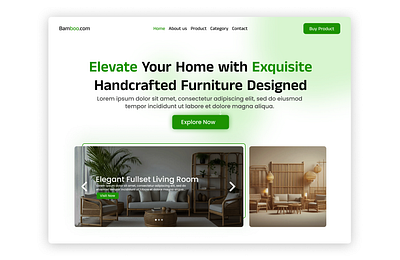 Bamboo | Company Profile | Landing Page | UIUX | Web Design bamboo company profile design elegant graphic design green landing page portfolio simple ui uiux ux web design website website design