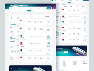 Flight Booking / Flight Search Result ari ticket booking app flight flight book flight booking website flight details flight search hotel booking online book travel ui design website design