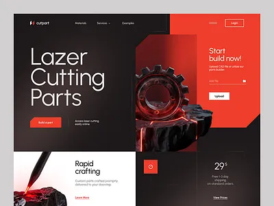 Cutpart Landing Page" Design 🚀 app branding design graphic design illustration logo typography ui ux vector