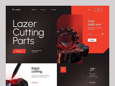 Cutpart Landing Page" Design 🚀 app branding design graphic design illustration logo typography ui ux vector