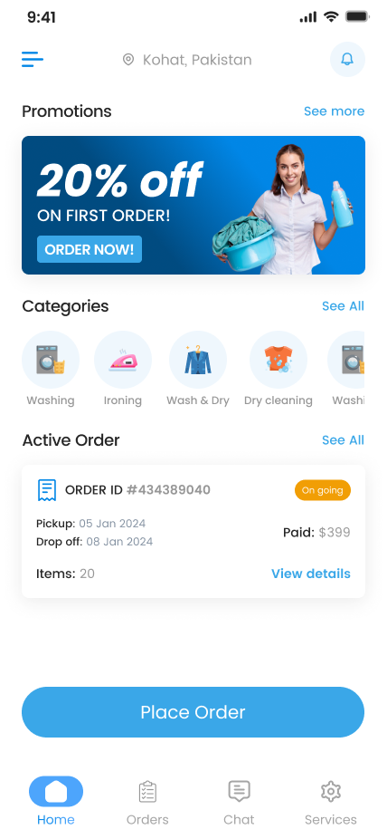 Laundry App UI UX by Sami on Dribbble