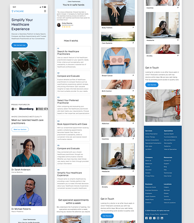 Vitacare - Healthcare responsive website app healthcare responsive visualdesign website