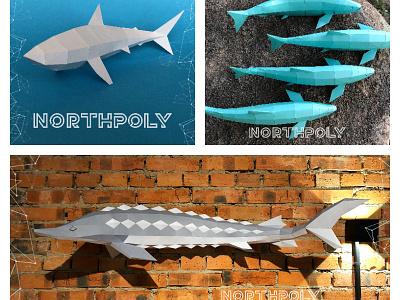 PAPERCRAFT SEA ANIMALS 3d 3ds max craft design diy origami fish papercraft gurko lowpoly papercraft pepakura