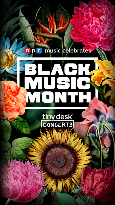 Black Music Month black black musicians botanical collage engravings floral flowers month music npr tiny desk