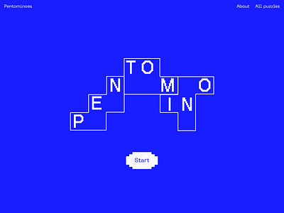 Pentomino Website - Drag & Drop Game design dragdrop framer game graphic design graphicdesign ui ux web webdesign