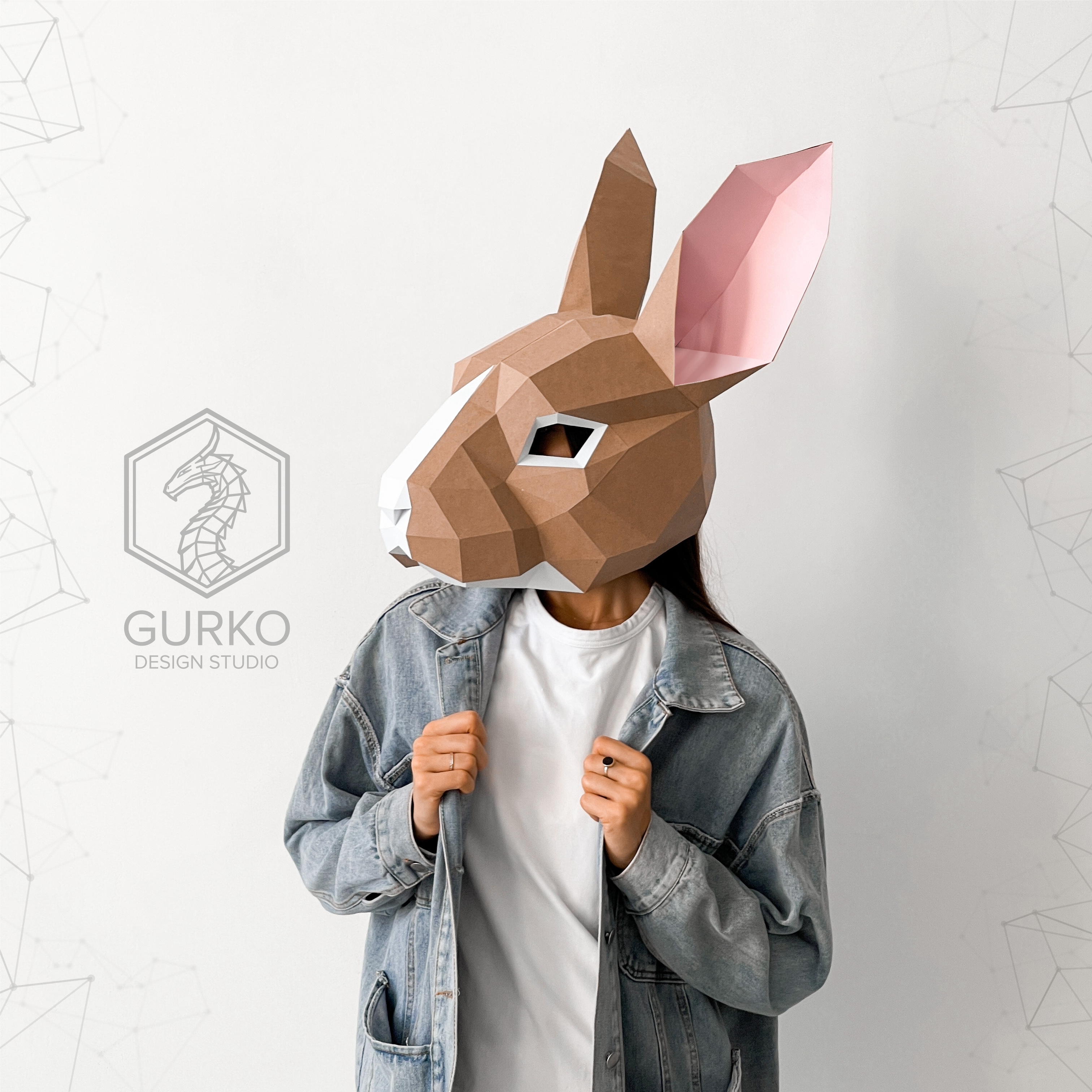 PAPERCRAFT MASKS 3d 3ds max animal masks craft design diy origami halloween masks lowpoly mask papercraft papercraft pepakura