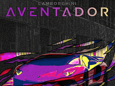 Lamborghini Aventador - Traverse Dimensions car design graphic design photoshop poster