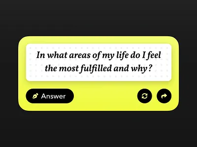 iOS widget • Self-reflection • Day 2 answer app card ios ios widget question self reflection share ui ux widget widgets
